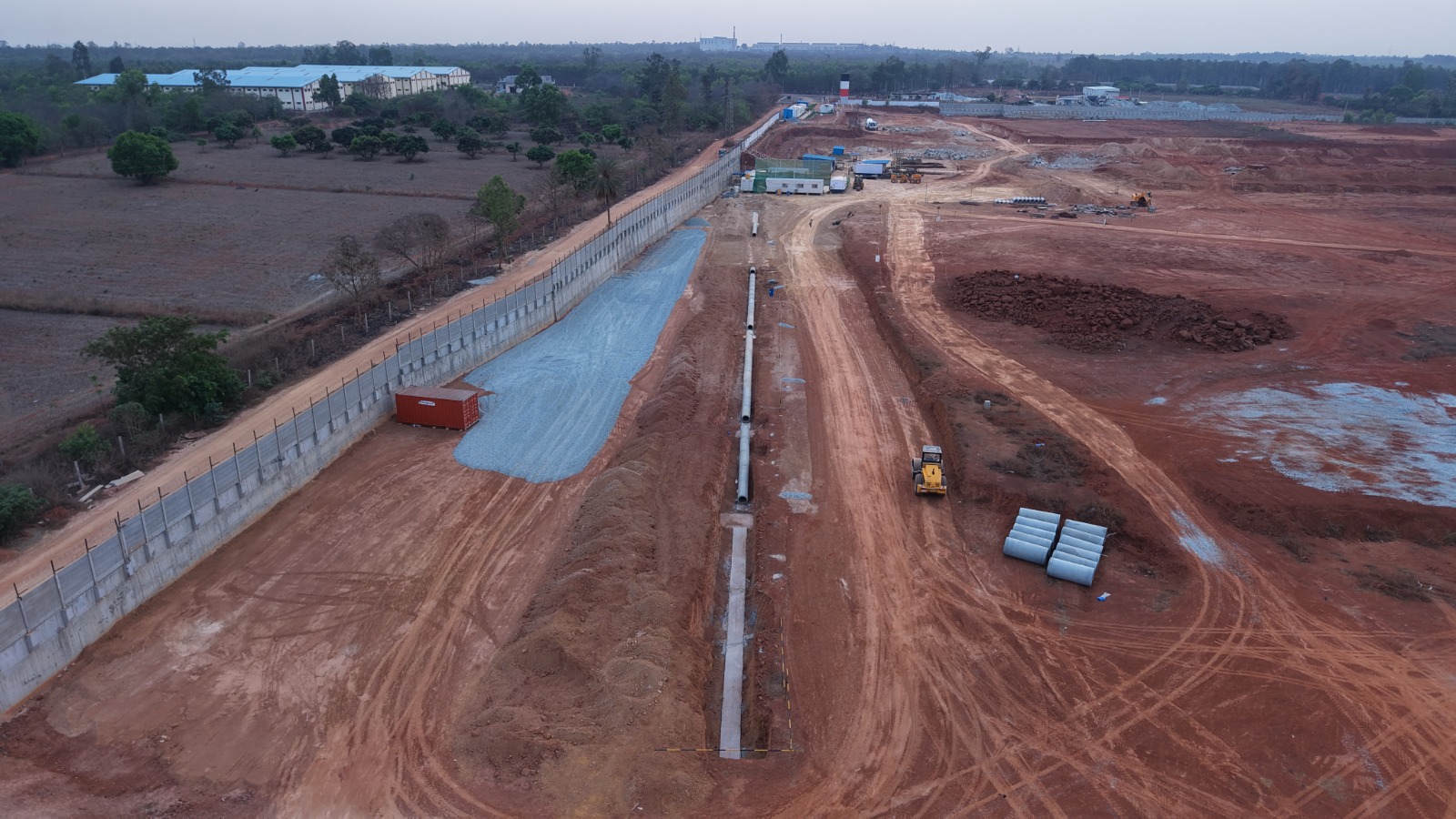 Boundary Wall and Internal Road