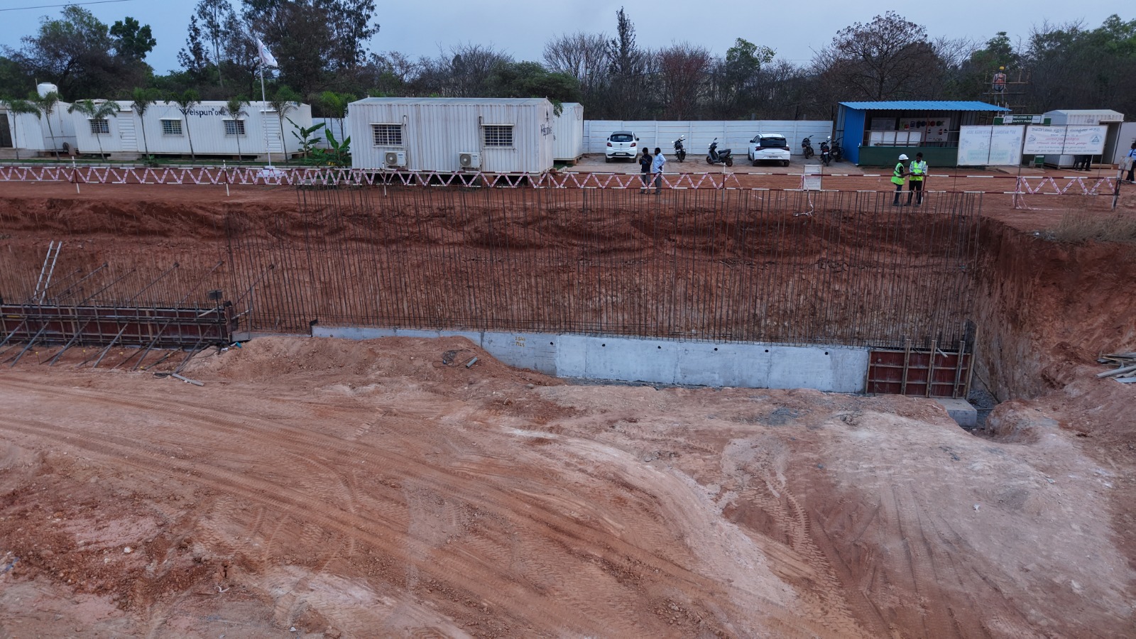 Retaining Wall Foundation with Rebar